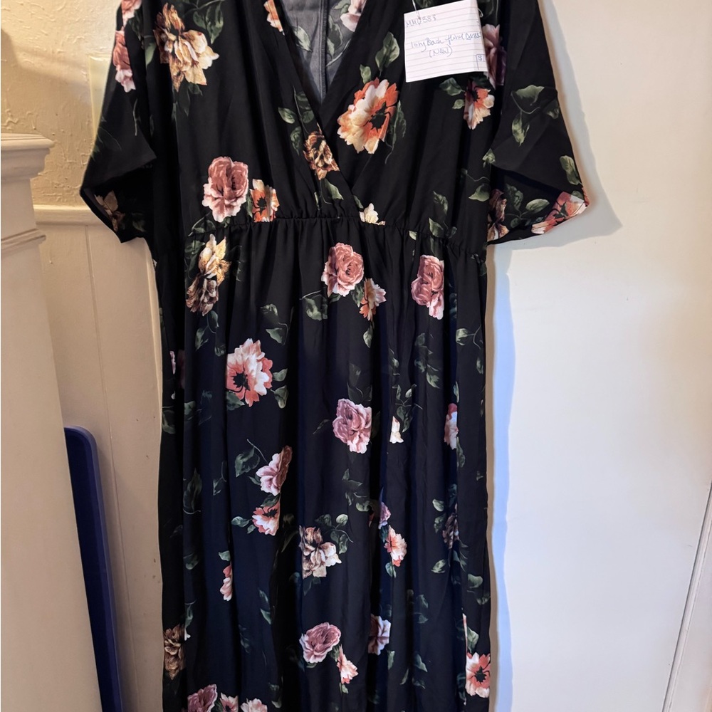 Floral Black Maxi Dress